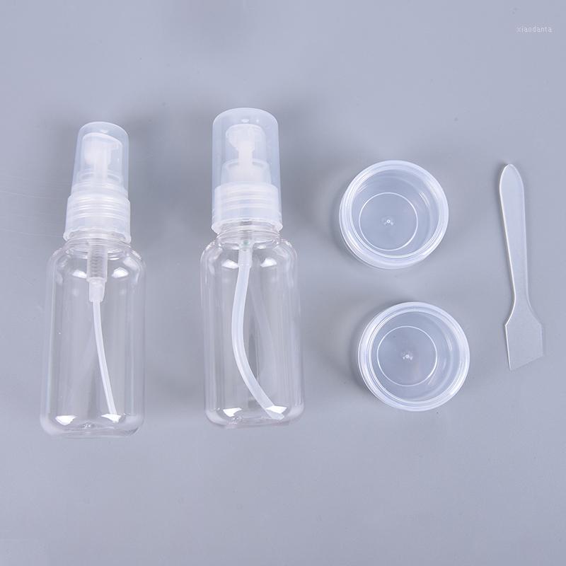 

5pcs/set Shampoo Cosmetic Lotion Container Plastic Bottles For Travel BottlePortable Travel Cosmetic Bottle Points Bottling Set1