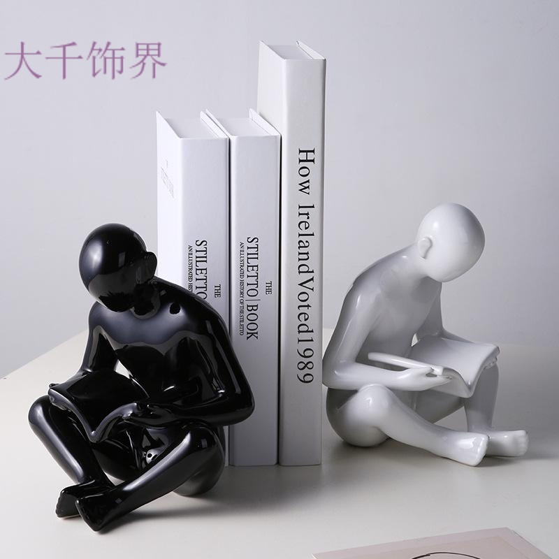 

Nordic creative characters books rely on simple living room Xuanguan TV cabinet furnishings sample room desk Decoration