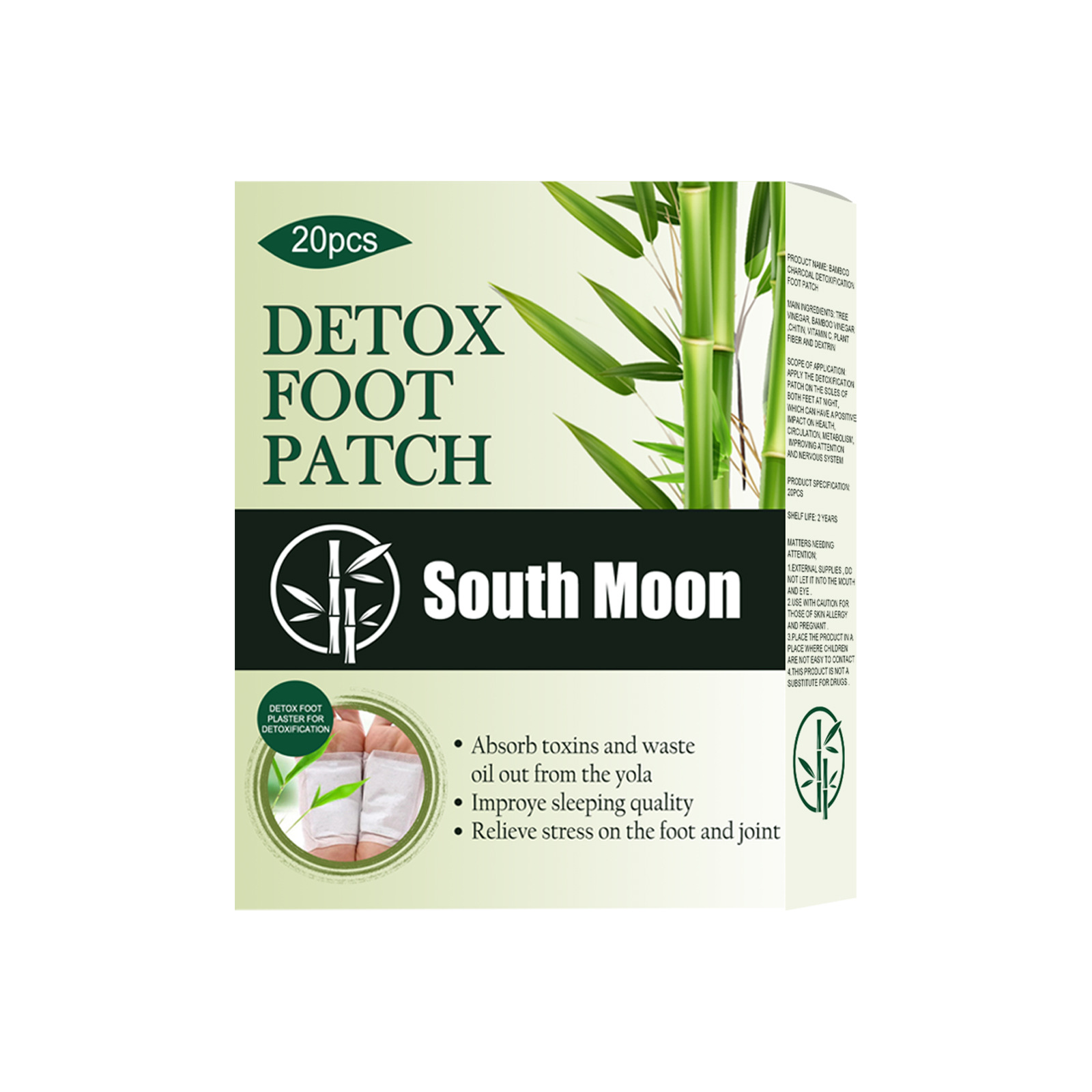 free freight south moon natural foot patch can remove toxins improve headache and back pain help sleep and relieve stress-image-749333363
