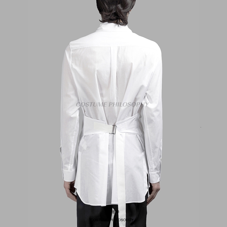 

2021 From Fashionable Men, Long-sleeve Shirt, New Thin Waist. -6xl!! 6W3V, White