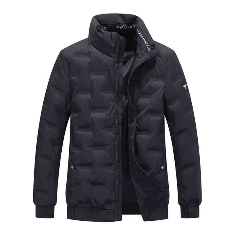 

White duck feather men's thick coat, warm collar, removable hat, leisure coat 8xl, solid color, novel in winter, Black