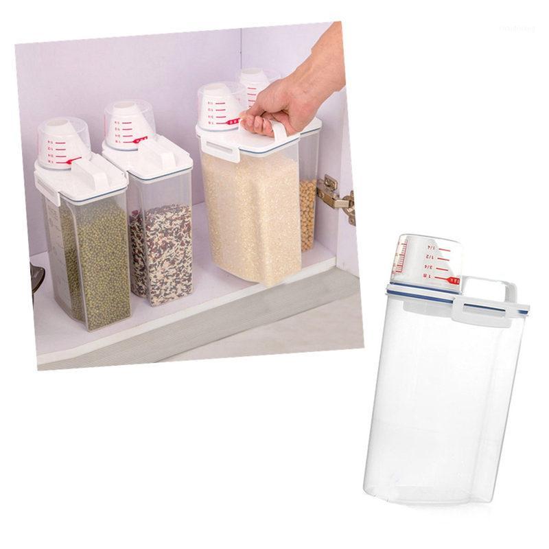 

2L Plastic container Cereal Dispenser Storage Box Kitchen Grain Rice Container articulos de cocina house @C1