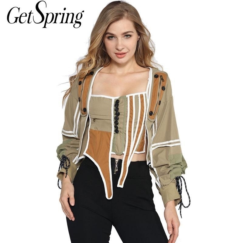 

Getspring Women Coat Jackets Drawstring Bandage Irregular Vintage Coats Women Square Collar Spring Coat Loose Plus Women Jacket 201112, Dress