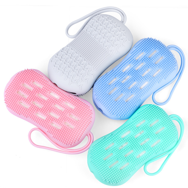 

New Hanging Silicone Bath Brush Soft Environmental Creative Massage Scrub Bath Body Brush Hand Rub Bath Brush