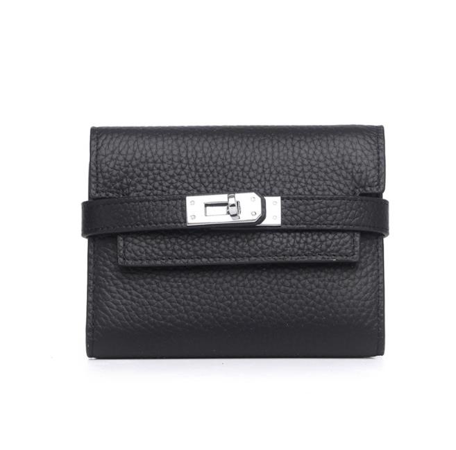 

Genuine Leather Wallets Purse Luxury Designers Women Wallets Long Ladies Purses Clutch Bags Litchi Grain Head Layer Cowhide Short Wallet, As picture