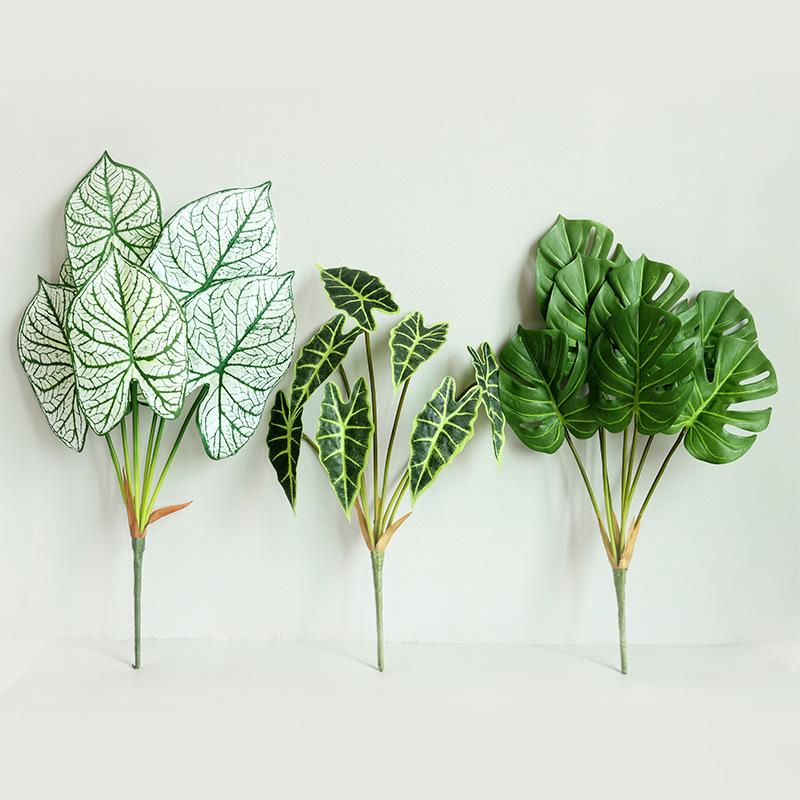 

Artificial Green Plant Turtle Leaf Home Garden Outdoor Decoration Green Acrylic Leaves Plastic Fake Plant Tropical Leaves