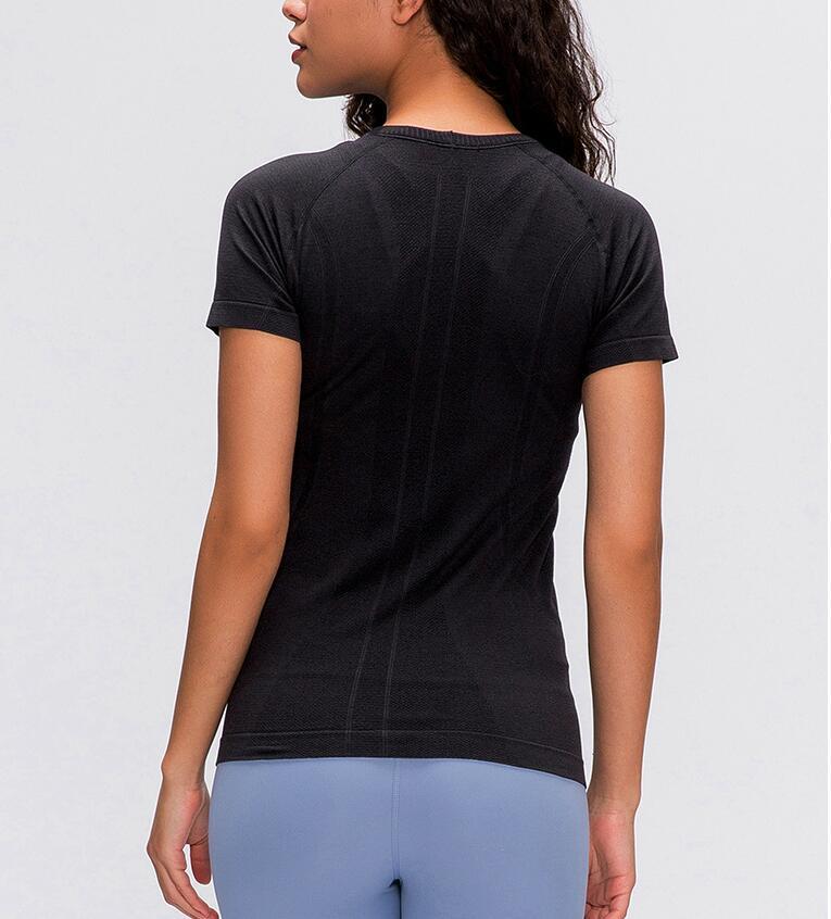 

Women's Short Sleeve Tops Round Neck Sports T-shirt Running Fitness T-Shirt Slim Breathable Yoga Gym Short Sleeve Shirt, Ma grey