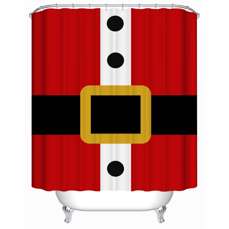 

Christmas decoration Santa's belly Fabric waterproof Bathroom Shower curtain