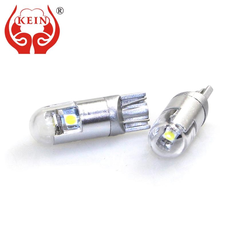 

KEIN 2PCS T10 led 3030 W5W Bulb car Super Bright W5W LED 194 168 Door Side Wedge Light indicator Tail Signal Lamp 12V white auto, As pic