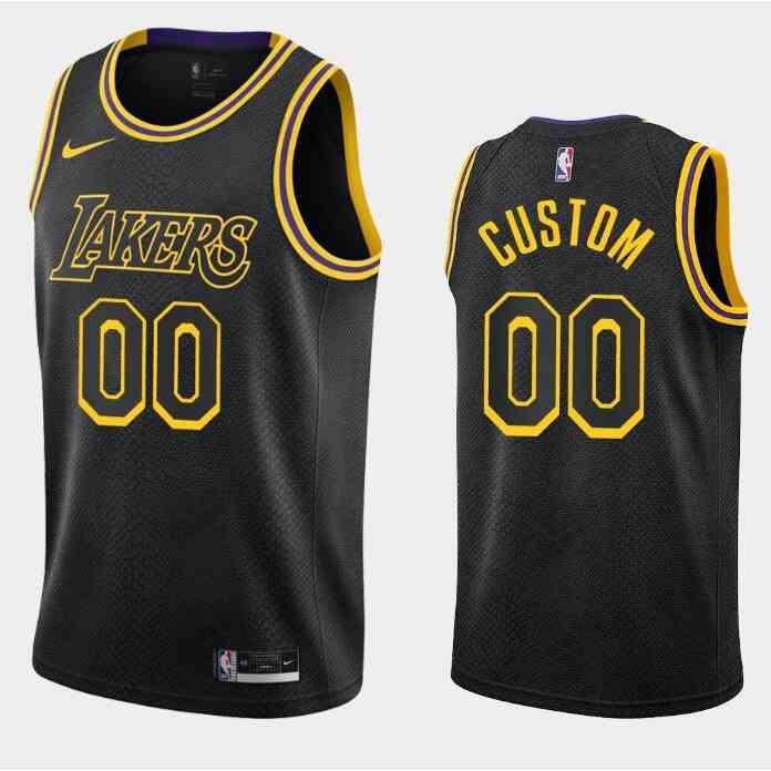 

Sublimation Men's #00 Custom Black City Black Mamba Playoffs Jersey, Picture show