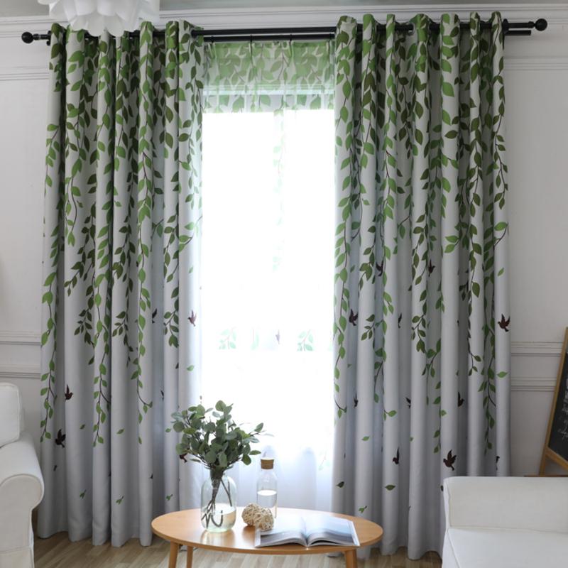 

byetee] Modern Green Window Curtain Shading Living Room Bedroom Blackout Fabric Livingroom Curtains For Rideaux Chambre, Tulle