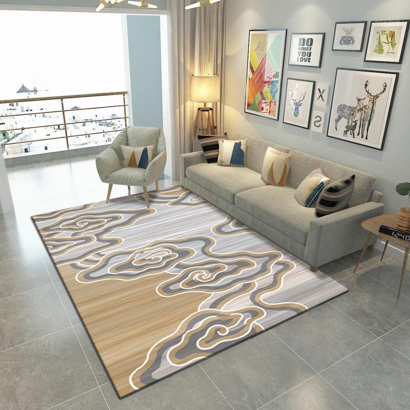 

Modern Entrance Door Mat Large Rugs Living Room Soft Geometry Washable Mat Bedroom Fabric Patterned Home Carpets Decor1, Color 1