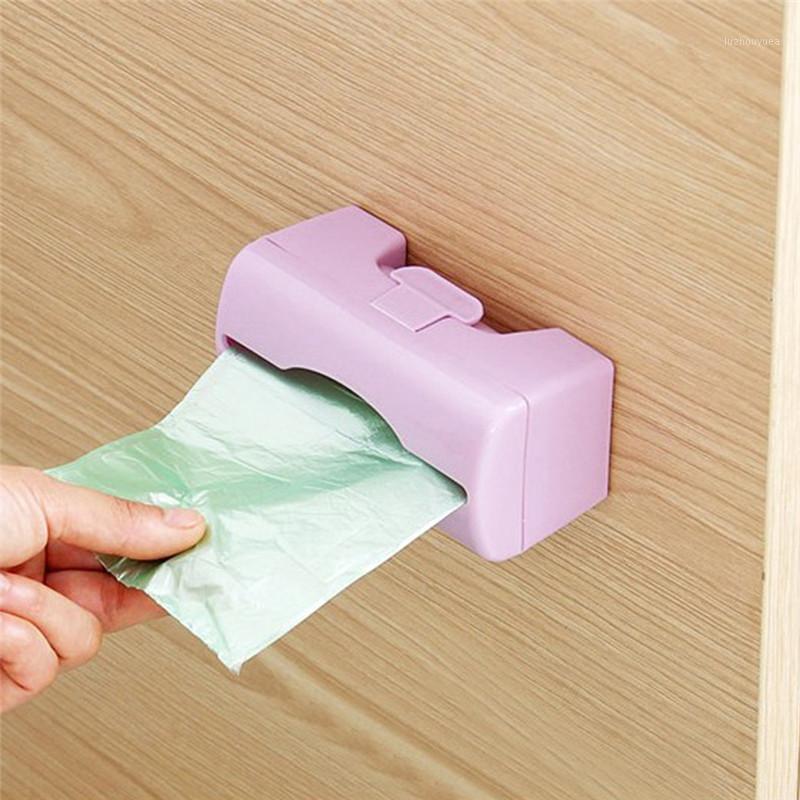 

New Trash Bags Storage Box Kitchen Gadgets Container Plastic Box Wall-mounted Home Kitchen Bathroom Organization1