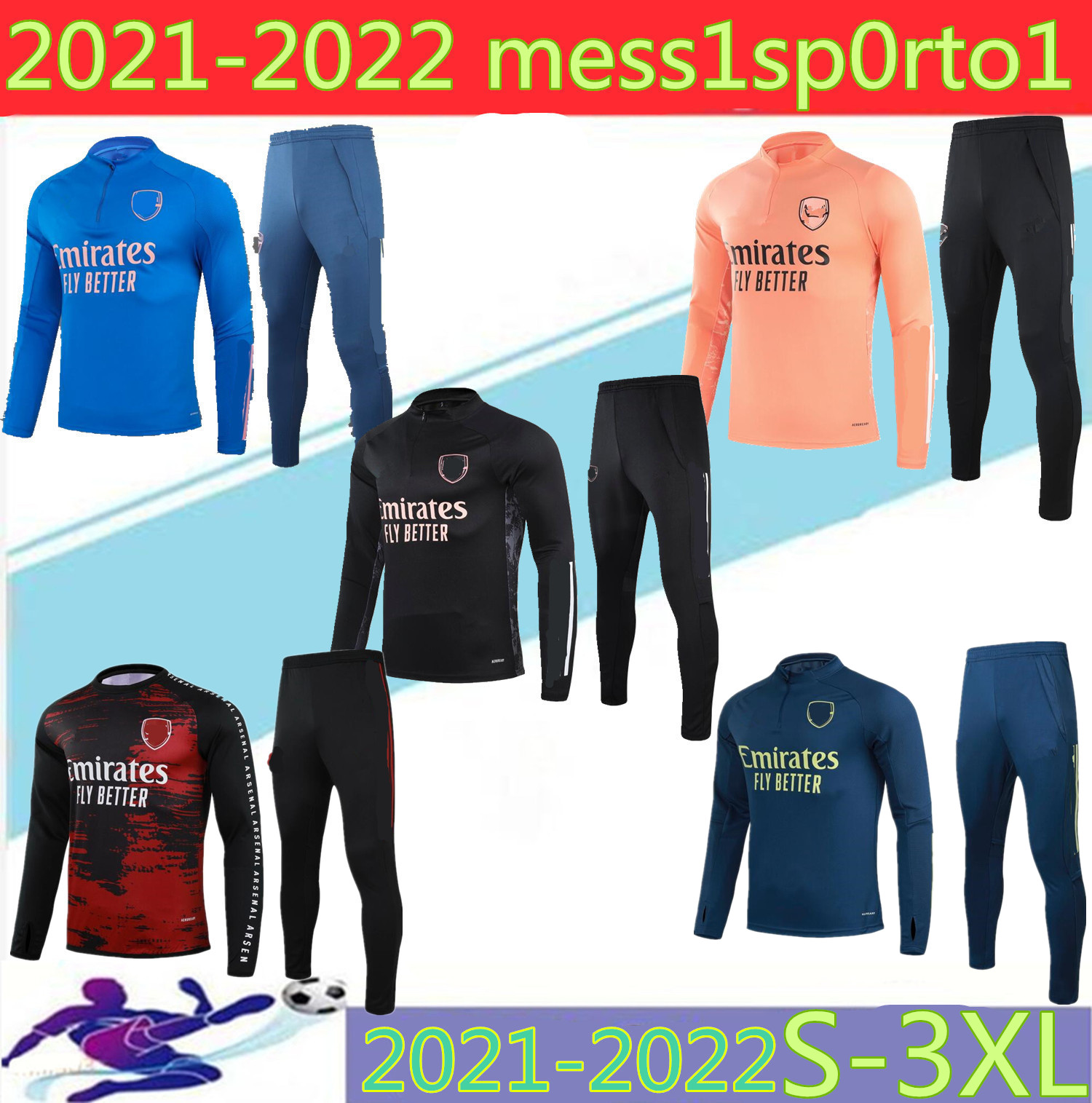 

Gunners men Soccer tracksuit 20/21PEPE NICOLAS CEBALLOS HENRY GUENDOUZI football jacket training suit chandal jogging size S-3XL, White