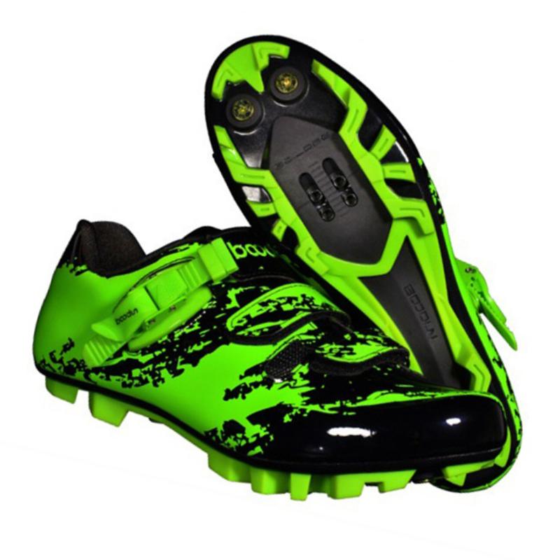 

Men Mountain MTB Spin Cycling Shoe Buckle Lace Compatible With SPD Cleats, 39
