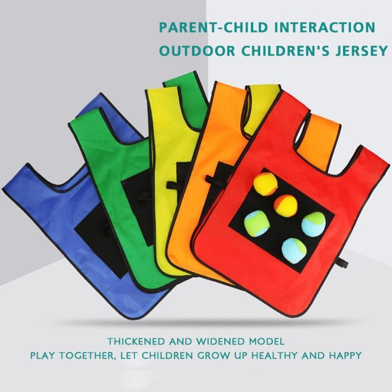 

Outdoor T-Shirts 5 Color Stick Jersey Dodgeball Adhesive Ball Vest Game Vests Creative Cloth Sports Gym Interesting Kids Kindergarten1, Blue