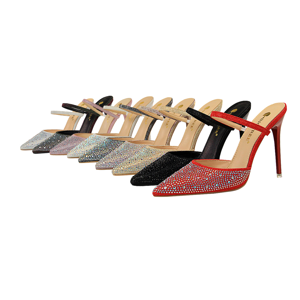 

2020 High Heel Slides Mule Fashion Tag Pointed Finger From Crystal Flies Into Free Air Women Slide Party Dress Shoes 86-20 Pytv, The pictures