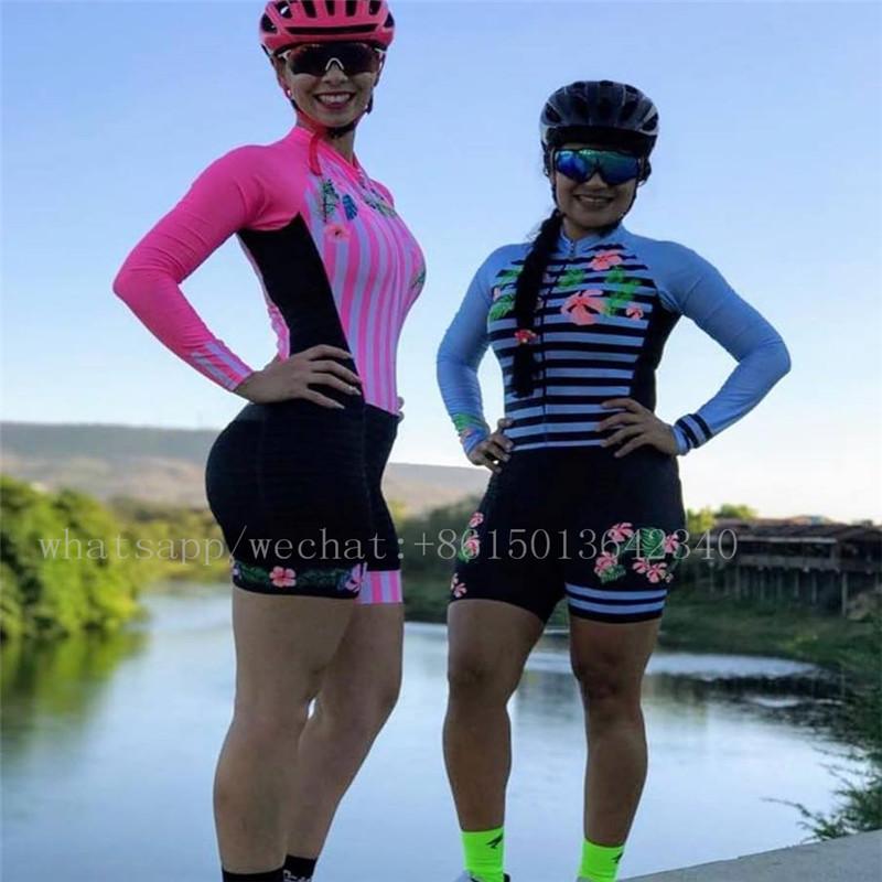 

Frenesi pro team women high quality sexy jumpsuit long sleeve professional triathlon jersey racing riding maillot ropa ciclismo