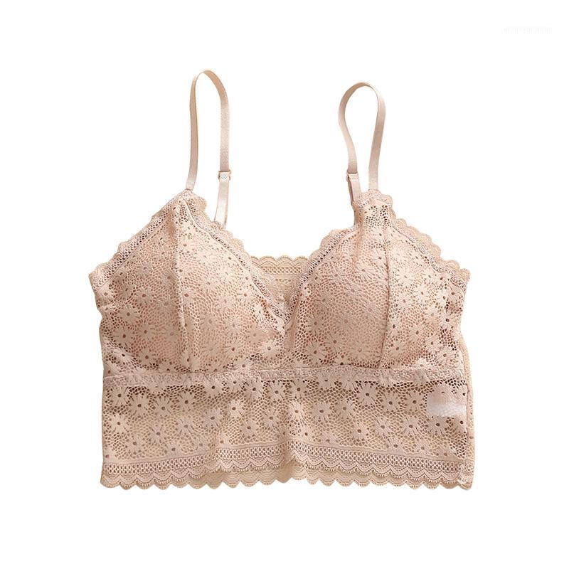 

Hot Sale No Steel Ring Bra Sexy Hollow Lace Wrapped Chest French Beauty Back In Summer With Girls Underwear Tube Top1, Dl