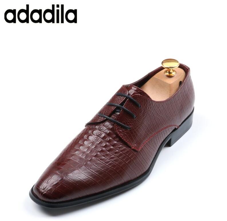 

2020 mens dress shoes genuine leather black Burgundy slip on wedding business fashion male shoes