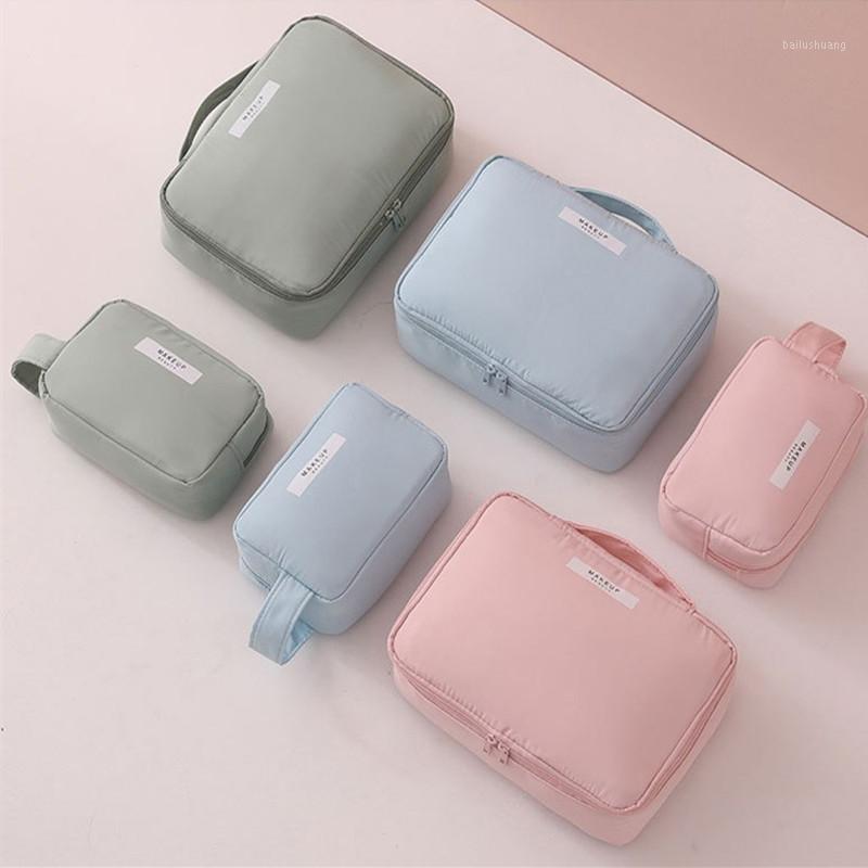 

Makeup Bag Portable Travel Mass Cosmetics Storage Bag INS Wind Waterproof GIRL'S Heart Makeup Wash1, Small pink