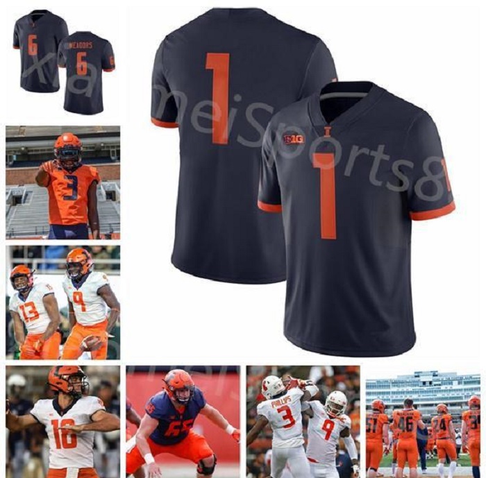 

Illinois Fighting Illini Jerseys 9 Josh Imatorbhebhe Jersey Trevon Sidney Justice Williams Dre Brown College Football Jerseys Custom Stitche, As shown in illustration