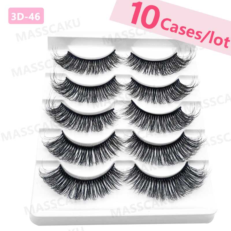 

NEW 5 Pairs Fluffy Lashes 25mm 3d Mink Lashes Long Thick Natural False Eyelashes Vendors Makeup Mink Eyelashes