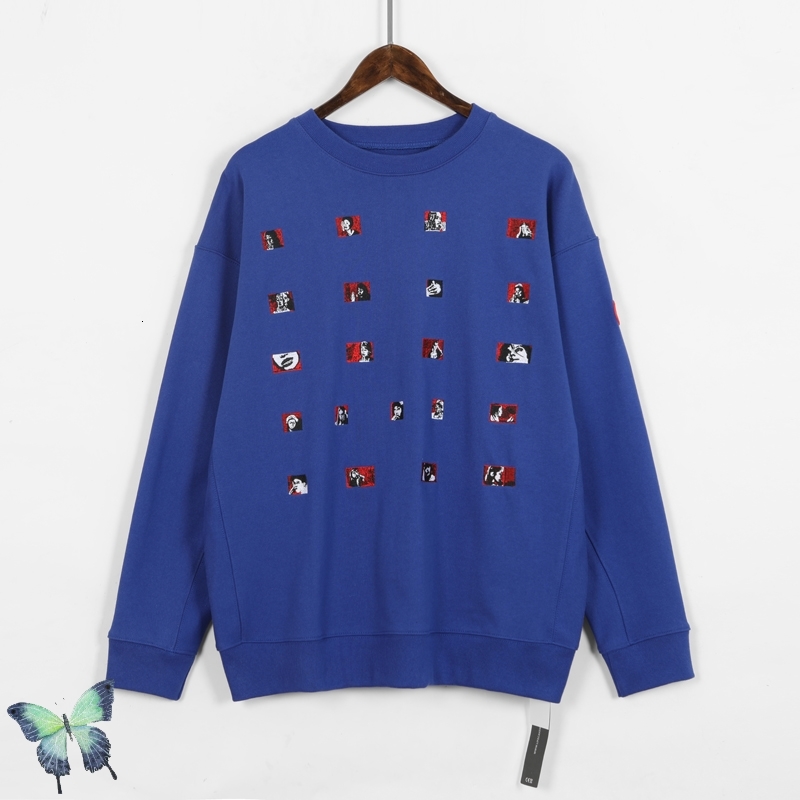 

2021 New Badge Hoodies Knitted Embroidery Pattern Hoodie Men Women High Quality Streetwear Sweatshirts L1s4, Blue