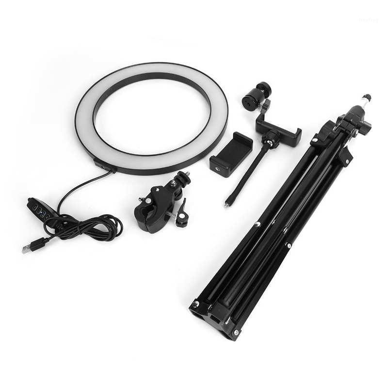 

10 Inch Dimmable LED Ring Fill Light USB Camera Video Lamp with 1.2m Tripod Phone Clip Set Ring Light Set LED1