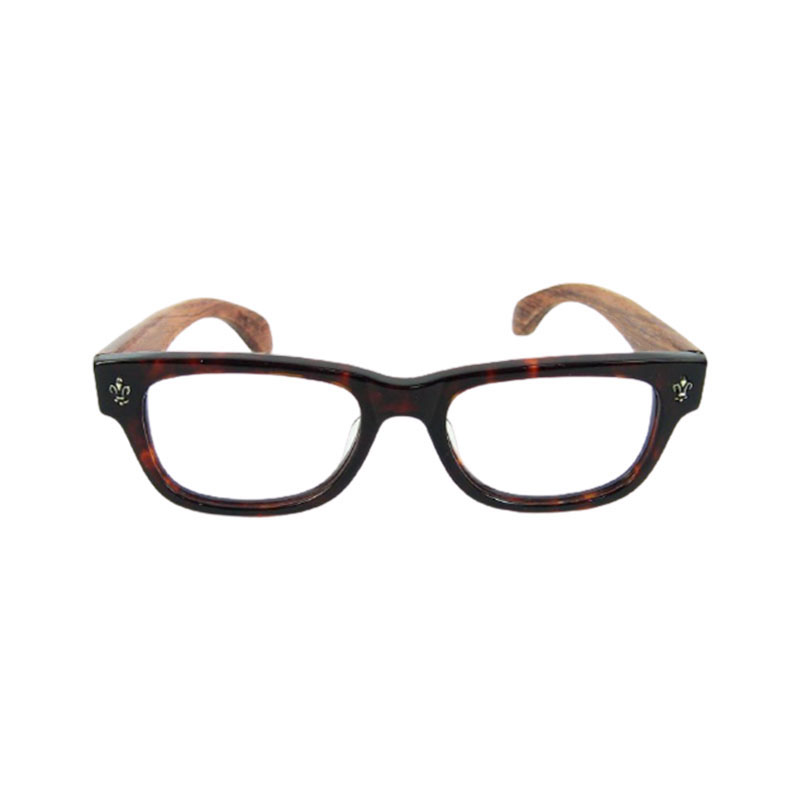 

Retro Gothic Style Glasses Frame Hand Made Wood Optical Glasses High Quality Acetate Frame Natural Rosewood Legs Decorate Rivet