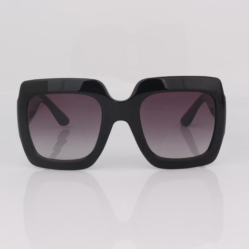 

chunky frame square style sunglasses women oversize fashion gradient grey lens women eye wear