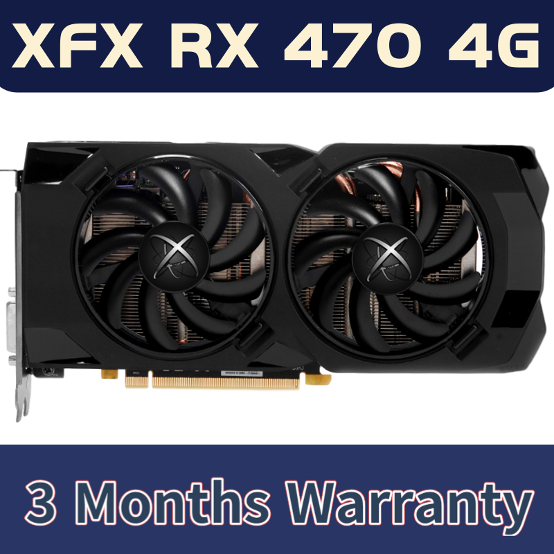 

XFX rx 470 4gb graphics card 256bit gddr5 4gb xfx video card pc amd graphics radeon rx 470 4g used GPU