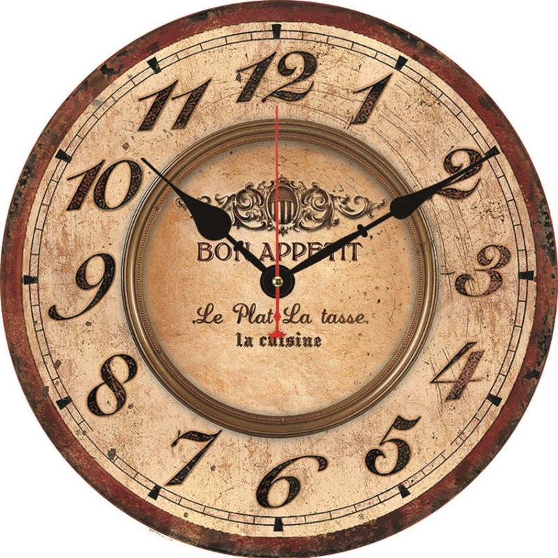 

Design Battery Operated Wall Clock Coffee Shop Silent Clocks for Wall Decor,Non Ticking 16" Arabic numerals Clock