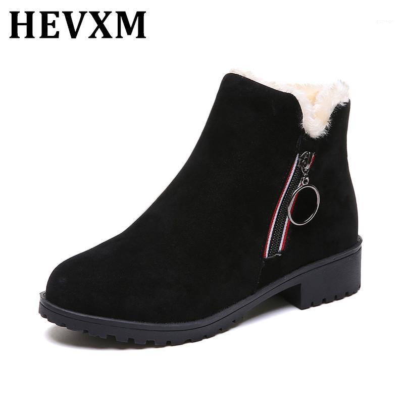 

HEVXM Women Warm Flat Snow Boots Winter Fur Zip Platform Ankle Boot Ladies Plush Casual Comfort Shoes Female Fashion Short Boot1, 01 926