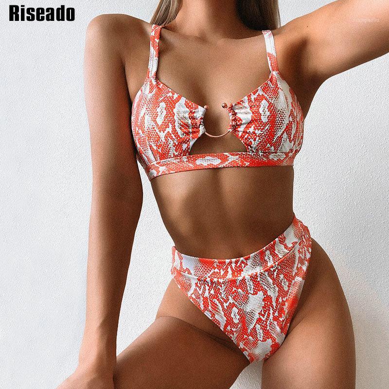 

Riseado 2020 Bikinis Women Swimsuits High Waisted Swimwear Push Up Bathing Suits Leopard Beach Wear biquini Brazilian Bikinis1