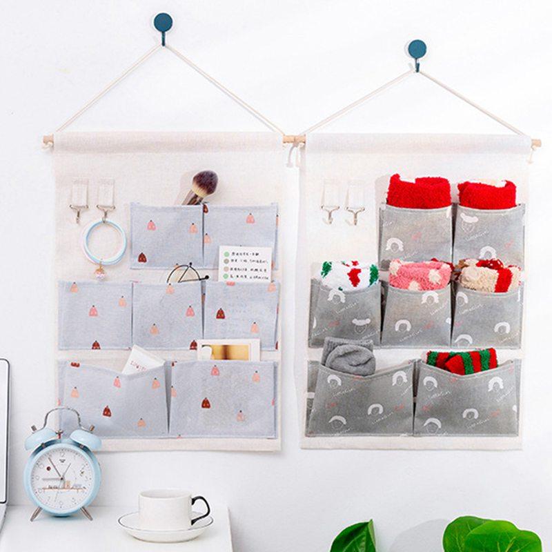 

Foldable Hanging Organizer Door Wardrobe Closet Polyester Cloth Hanger Storage Bag Living Room Bedroom Cosmetic Desktop Containe, 02