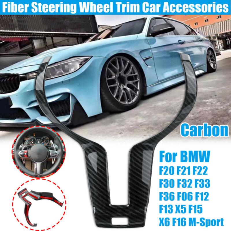 

New Arrival High Quality Steering Wheel Trim Carbon Fiber ABS Interior Decor For F20 F30 F32 F12 X5
