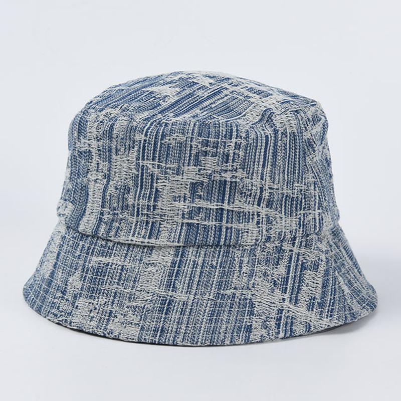 

2021 Spring Summer New Small Fresh Bucket Hat Female Literary Vintage Flat Top Fisherman Cap Women Outdoor Sun Hat, Light blue