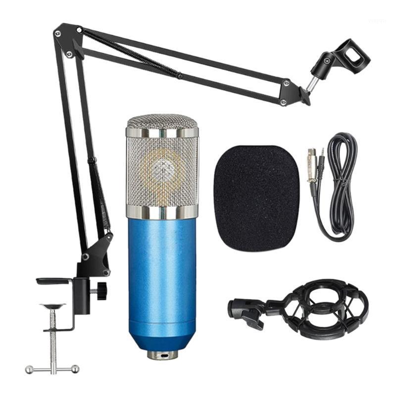 

Condenser Broadcasting Recording Dual Audio Port Mobile Phone Foldable Arm With Bracket Suspension Microphone Kit Live Stream1