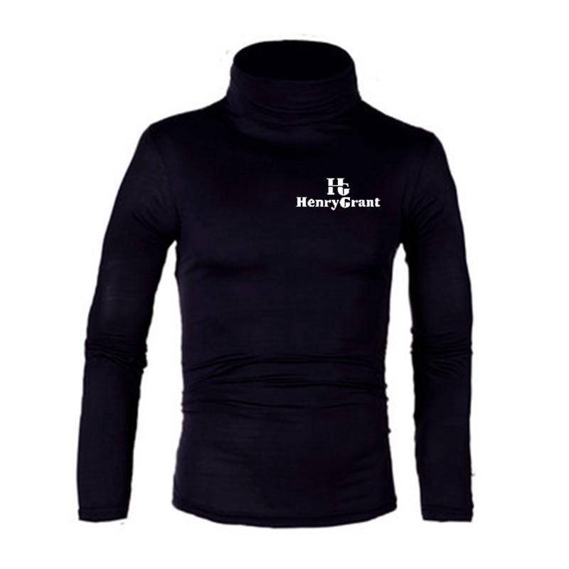 

Autumn Winter Men' Sweaters Turtleneck Long Sleeve Plain Sweaters Stretch Casual Kintted Pullovers Basic Tops, Photo 1