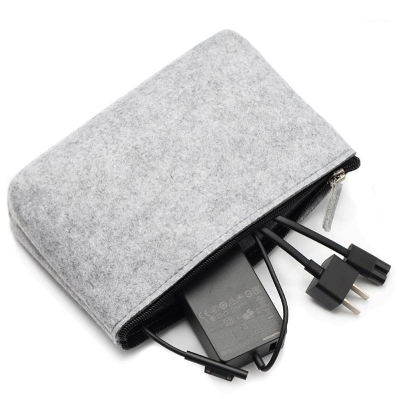 

Digital USB Cable Bag Home Storage Bag Felt Pouch Travel Gadget Organizer Bags Portable Power Bank Package1