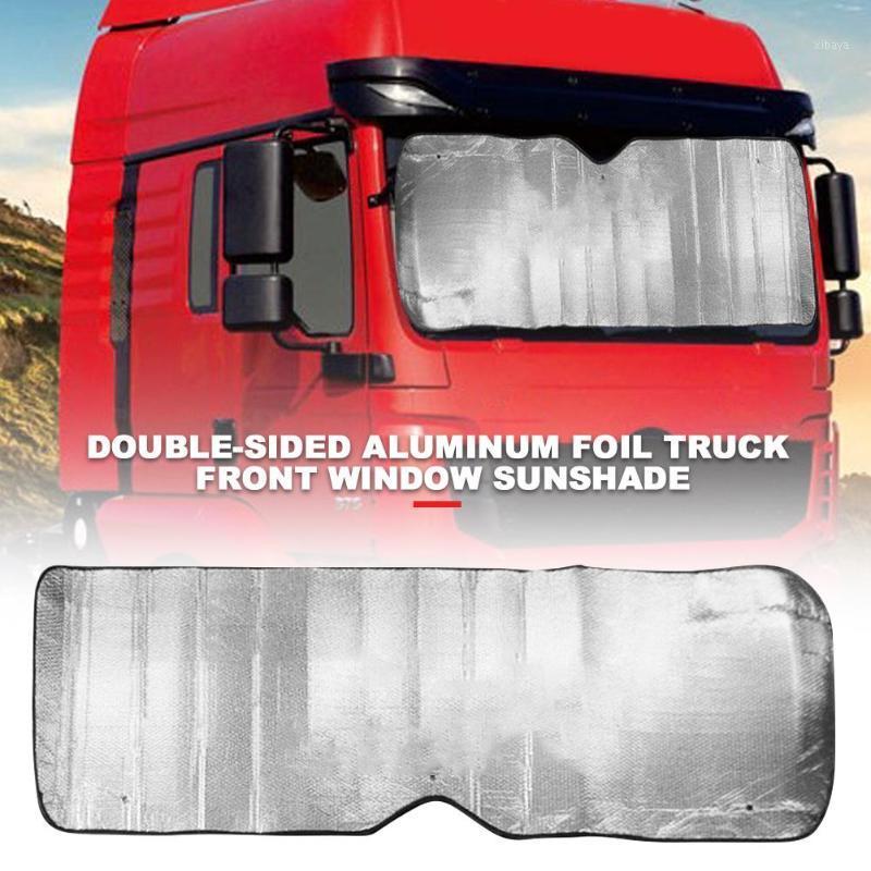 

Truck Front Window Cover Double-sided Silver Aluminum Film Folding Car Sunshade Windshield Cover Protector 220X70CM1