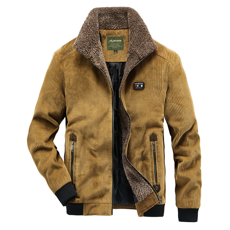 

2020 Velvet Warm Engraved Parkes Winter From the Speed Side with Zipper Military Men's Jackets Big xxxl 4xl Size 06id, 58188 khaki