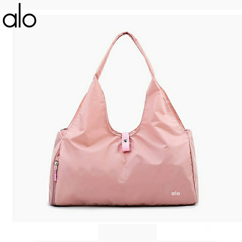 

Alo new fashion lightweight sports gym bag dry and wet separation yoga bags large capacity short-distance travel bag, Pink