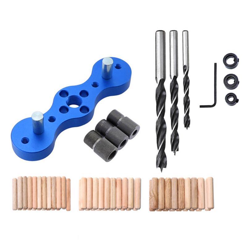 

6/8/10mm Woodworking Drilling Locator Wood Guide Vertical Pocket Hole Jig Kit Straight Hole Drilling Positioner Woodworking Tool