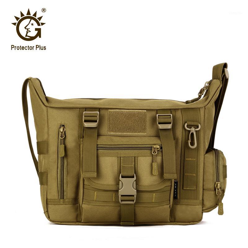 

Protector Plus Tactical Sling Shoulder Bag,Waterproof Crossbody Bag,Men's Outdoor Travel Messenger Bag for 14" Laptop1, Black