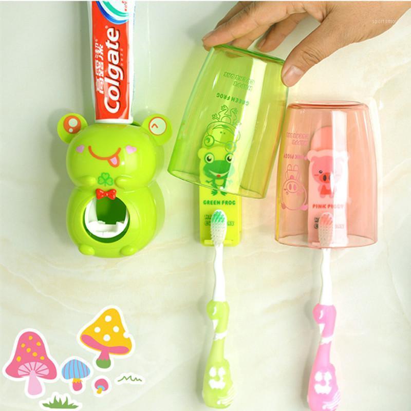 

LIYIMENG Multifunctional Cartoon Toothbrush Holder Storage Orgainzer Box Bathroom Accessories Suction Hooks Toothpaste Dispenser1