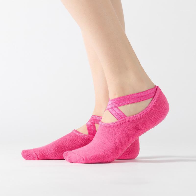 

Women Yoga Socks Half Toe Non Slip Ladies Massage Sport Socks Half-fingers Cotton Warm Exercise Running Hose Free Shipping1, Black