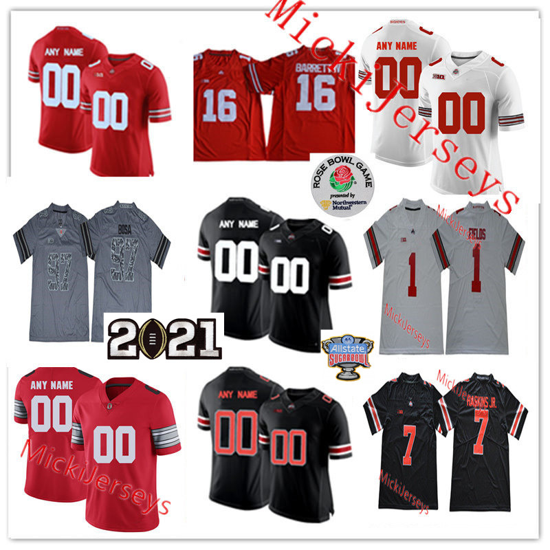 ohio state buckeyes custom football jersey