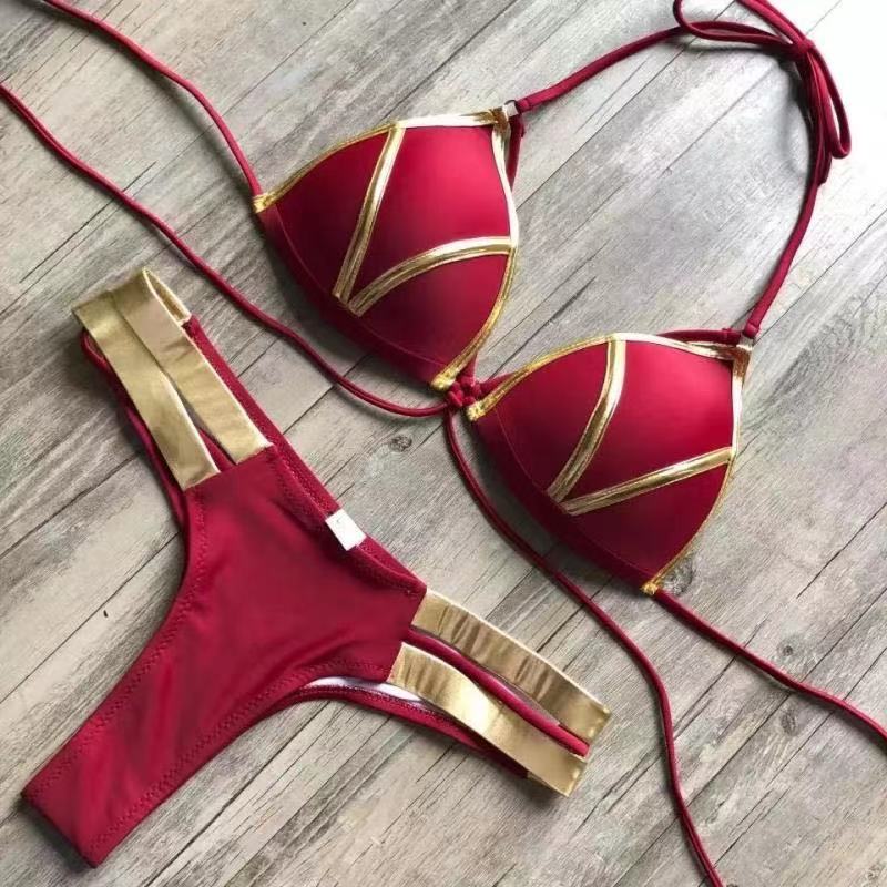 

2021 luxury designer gilded bikini women' sexy swimsuit, The hottest swimsuit145324512